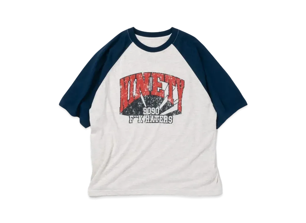 9090 F**K HATERS Raglan Tee "Gray"