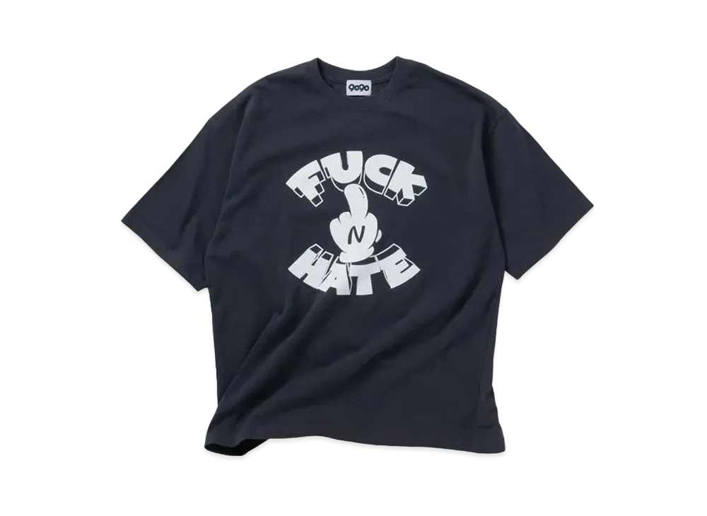 9090 F**K HATE Tee "Charcoal"