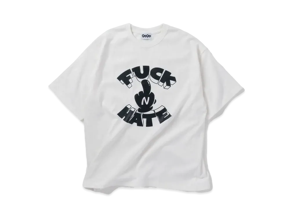9090 F**K HATE Tee "White"