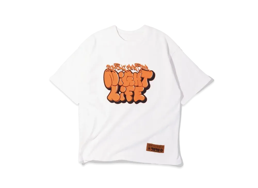 9090 x Toraichi x S.H.I.P & C.R.E.W NIGHTLIFE Tee "White"