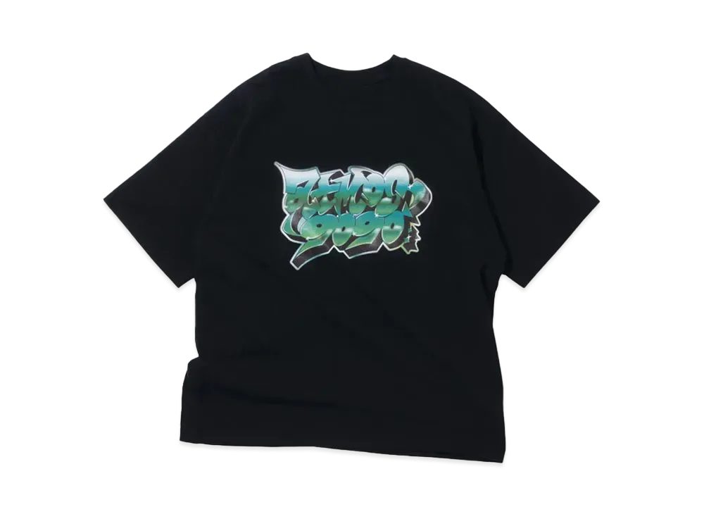 9090 x atmos Graffiti Tee "Black"