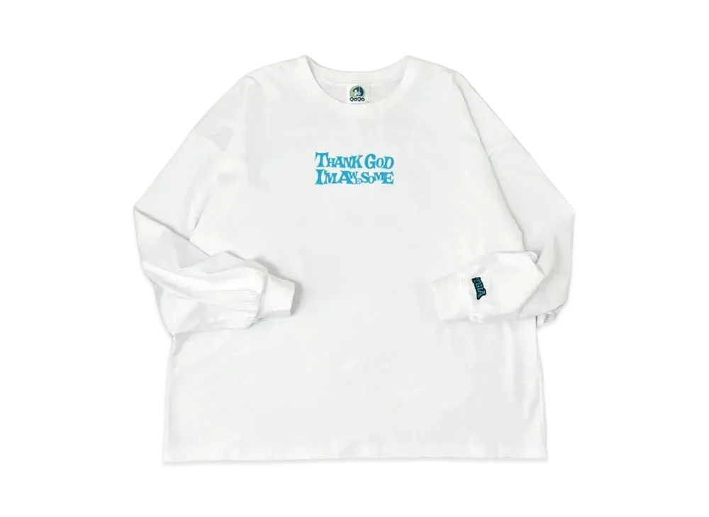 9090 x Nakano On Smoking Skull long T "White"