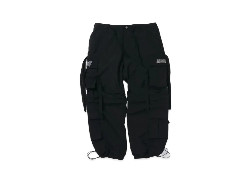 9090 TECHNO cargo pants "Black"