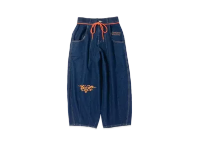 9090 TECHNO Balloon Denim Pants "Indigo Blue"