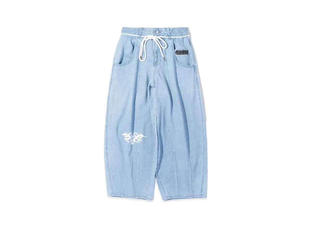 9090 TECHNO Balloon Denim Pants "Light Blue"