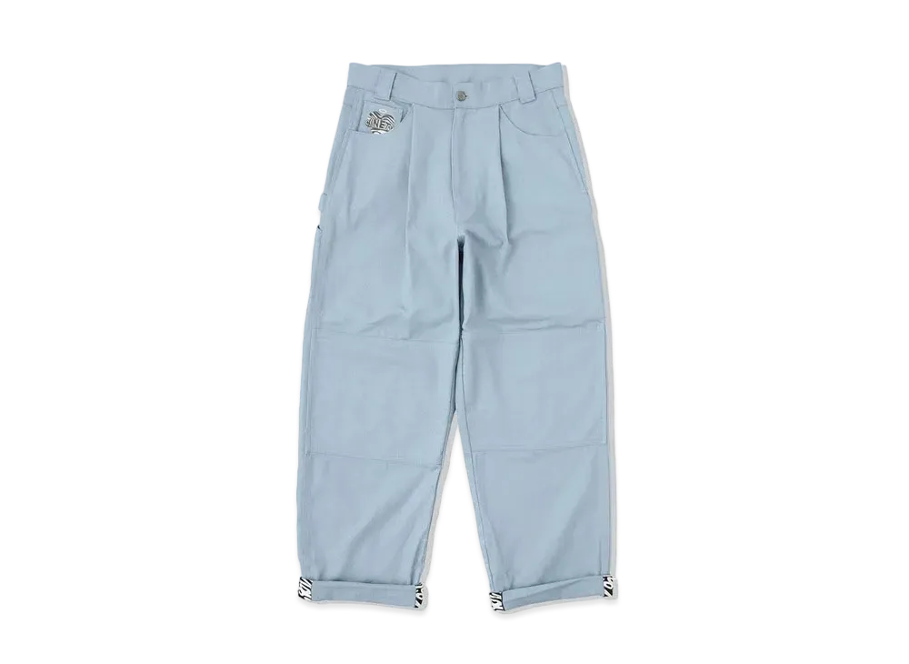 9090 x Tecchan Tiger-pattern Painter Pants "Blue"