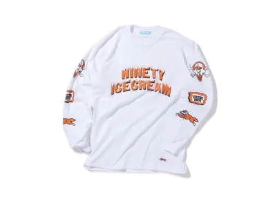 9090 x ICECREAM Long Tee "White"
