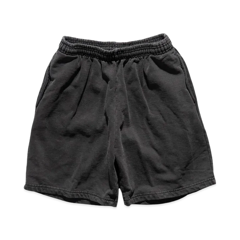 Los Angeles Apparel 14OZ Heavy Fleece Sweat Shorts Garment Dyed "Vintage Black"