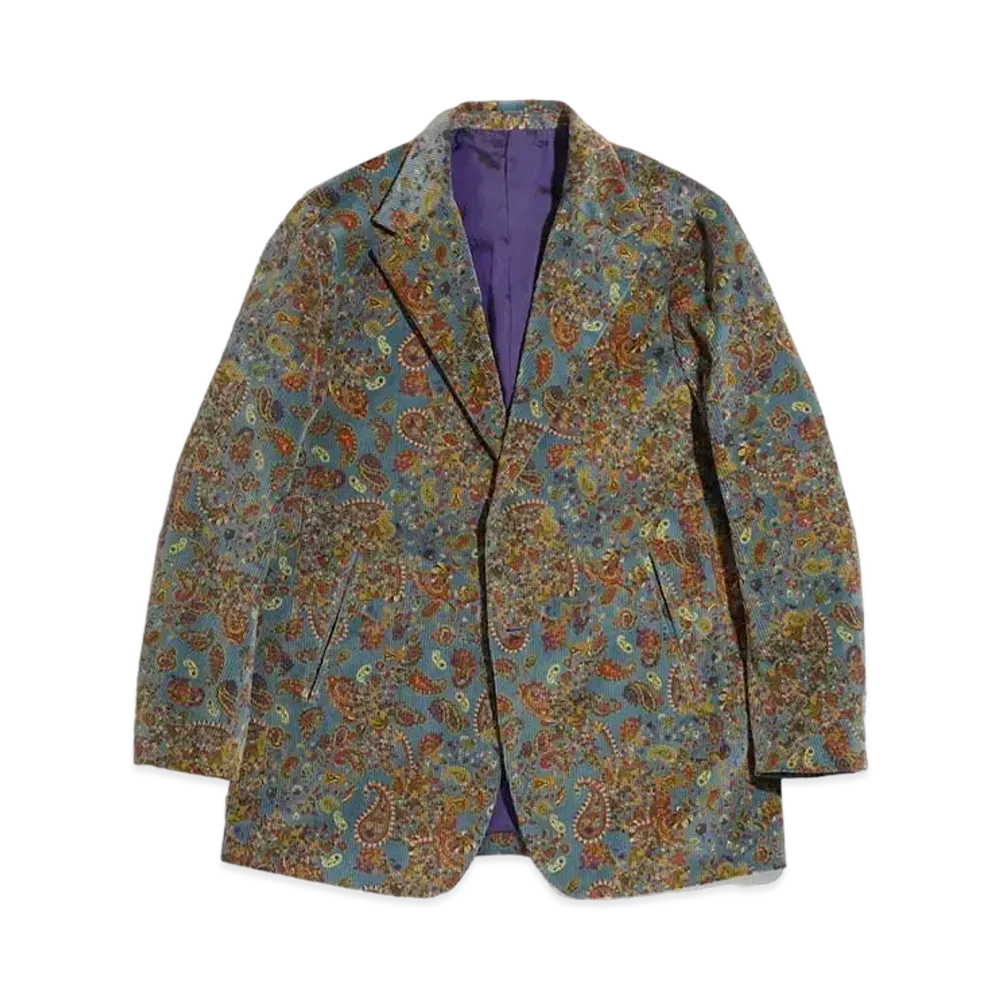 Needles 2B JACKET - C/PU 8W CORDUROY / PAISLEY PT. "Blue"