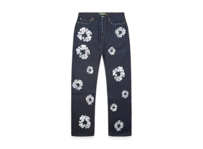DENIM TEARS Baggy Studded Cotton Wreath Denim Pant "Selvedge"