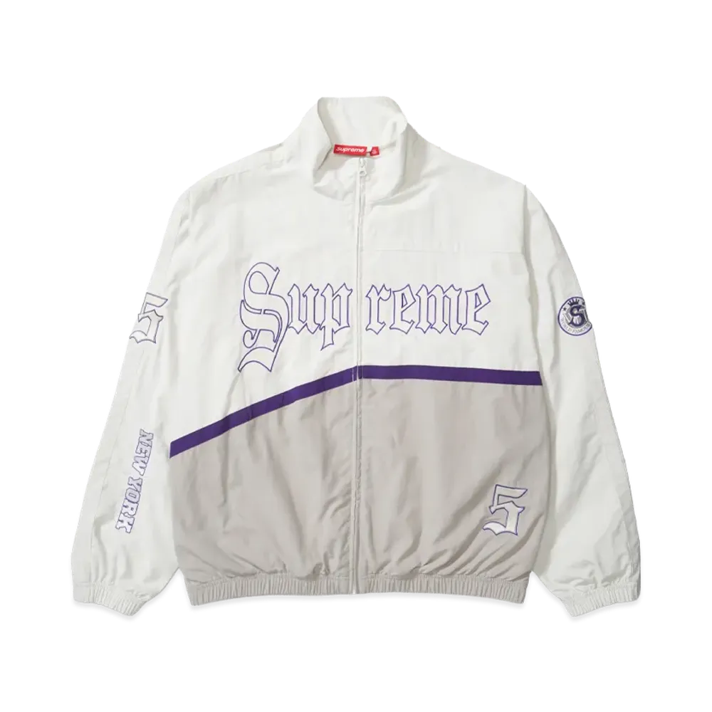 Supreme Old English Track Jacket "White"