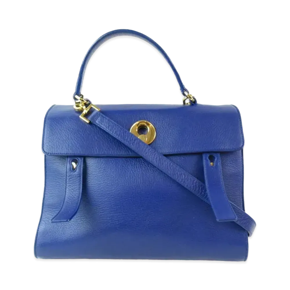 Saint Laurent Muse Two Leather 2WAY Bag "Blue"