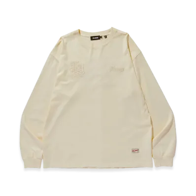XLARGE Patched Old English L/S Tee "Off White"
