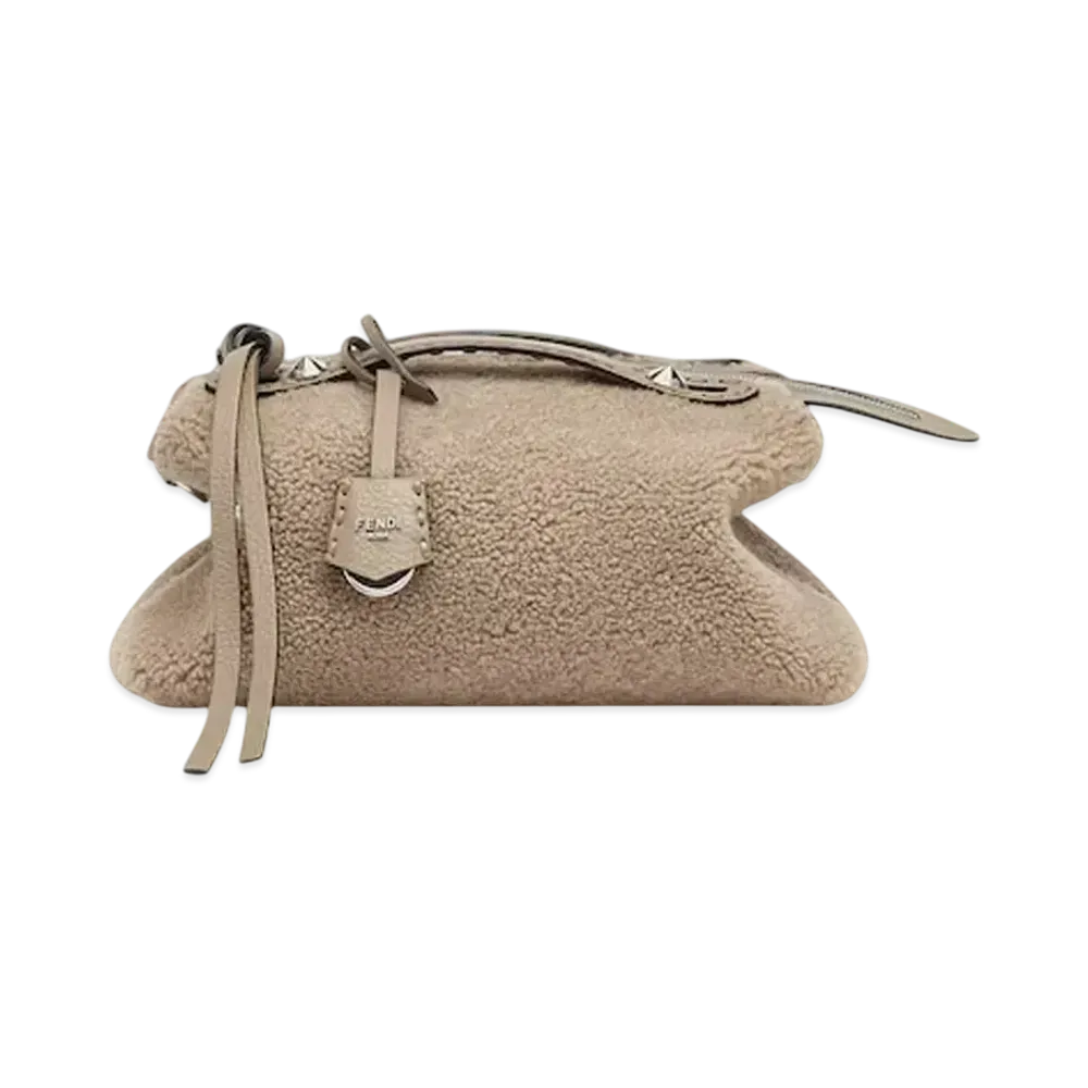 FENDI By The Way Selleria Medium Sheepskin Bag "Gray"