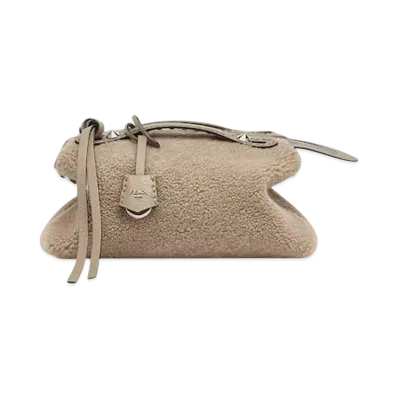 FENDI By The Way Selleria Medium Sheepskin Bag "Gray"