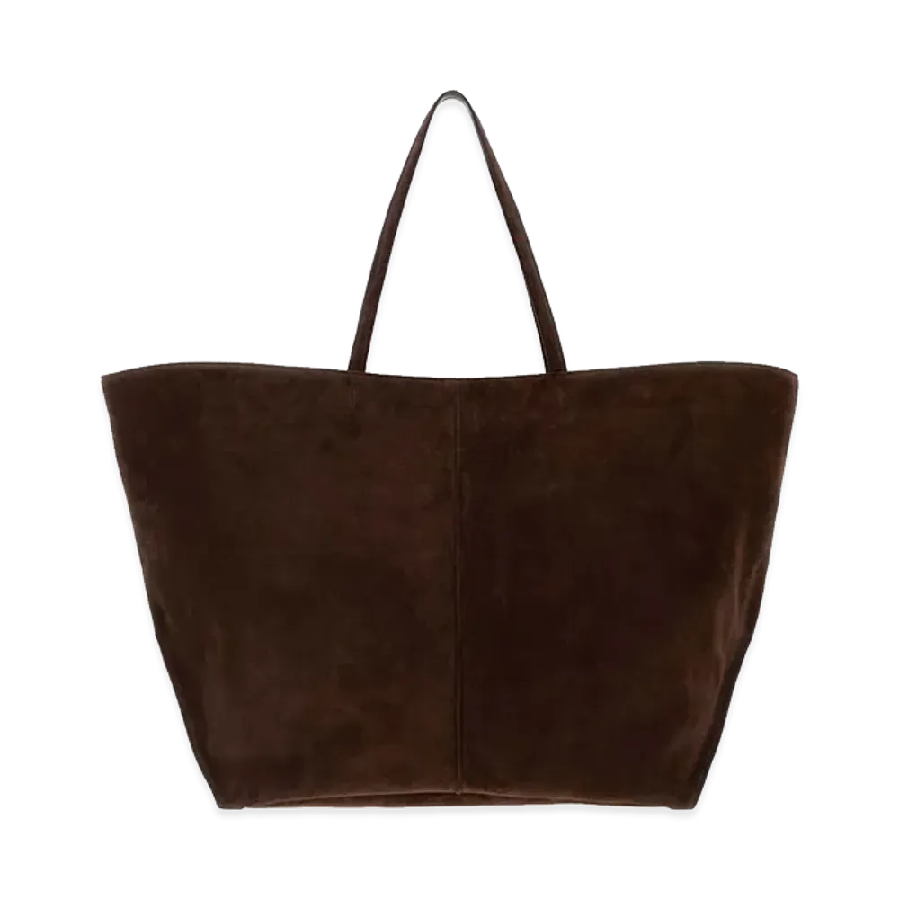 Jil Sander Women's Suede Linea Xl Shopping Bag "Bordeaux/Brown"