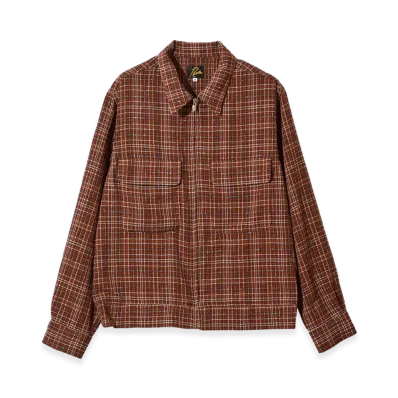NEEDLES Sports Jacket - Dobby Grid "Brown"