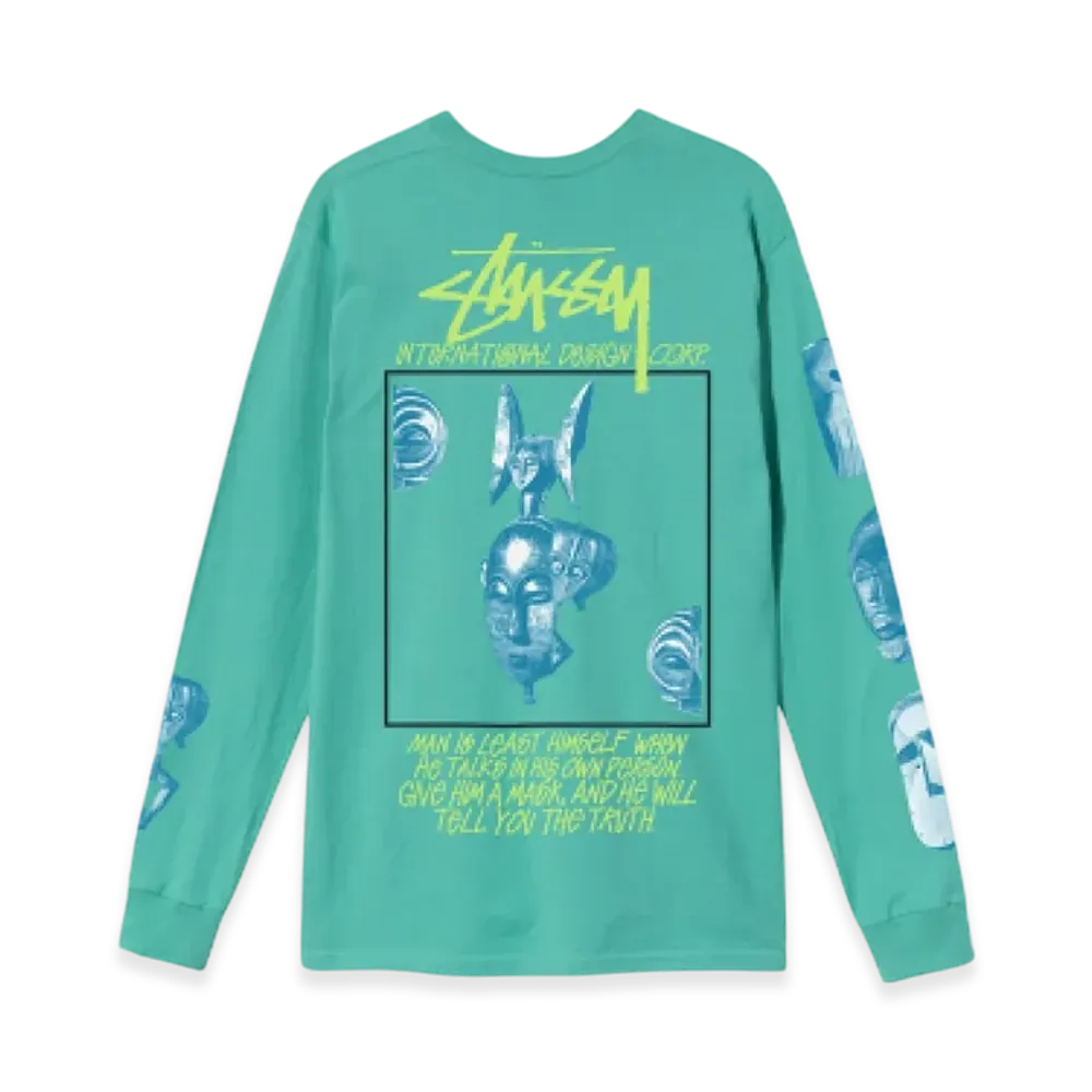 Stussy Masked LS Tee "Green"