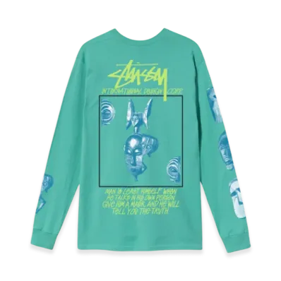 Stussy Masked LS Tee "Green"