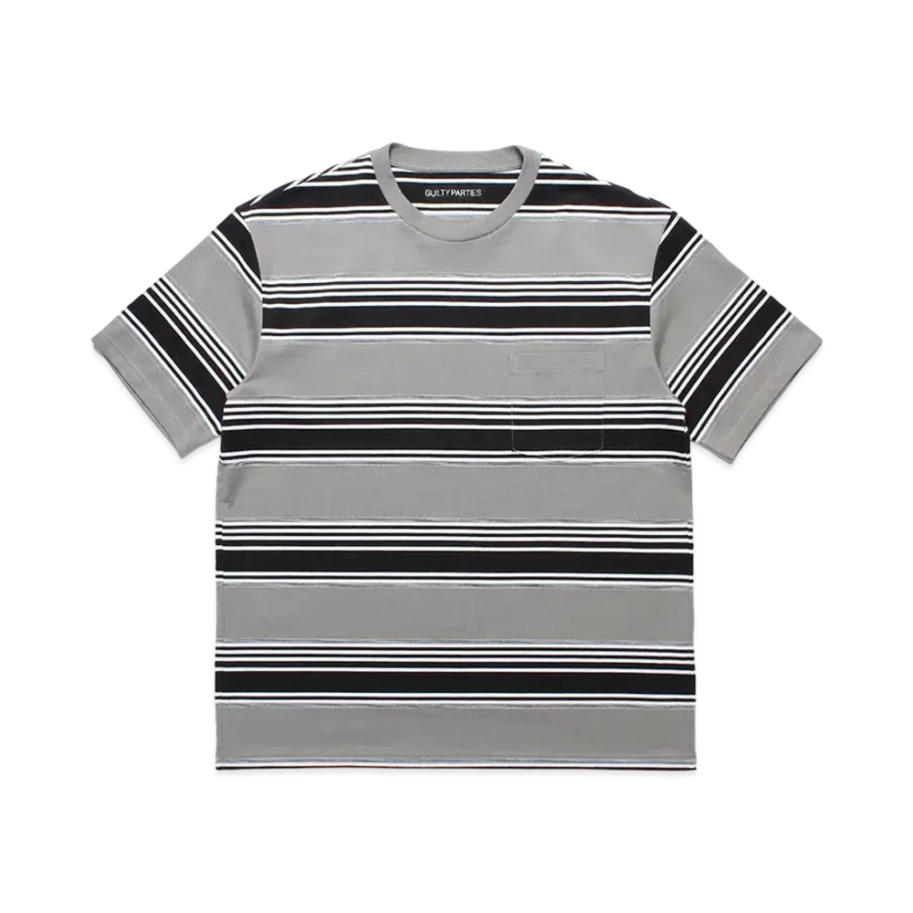 WACKO MARIA Striped T-Shirt "Gray"