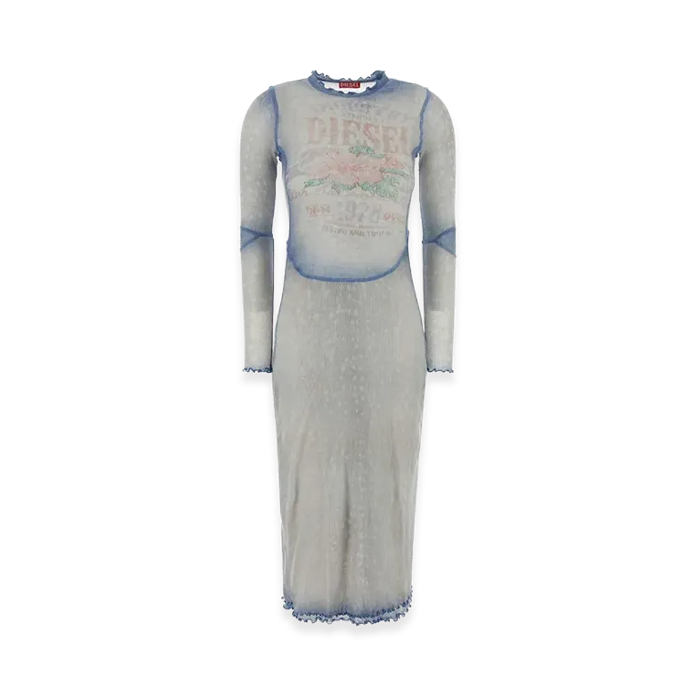 Diesel Women's Pastel Light- Cotton Dress "Light Blue"