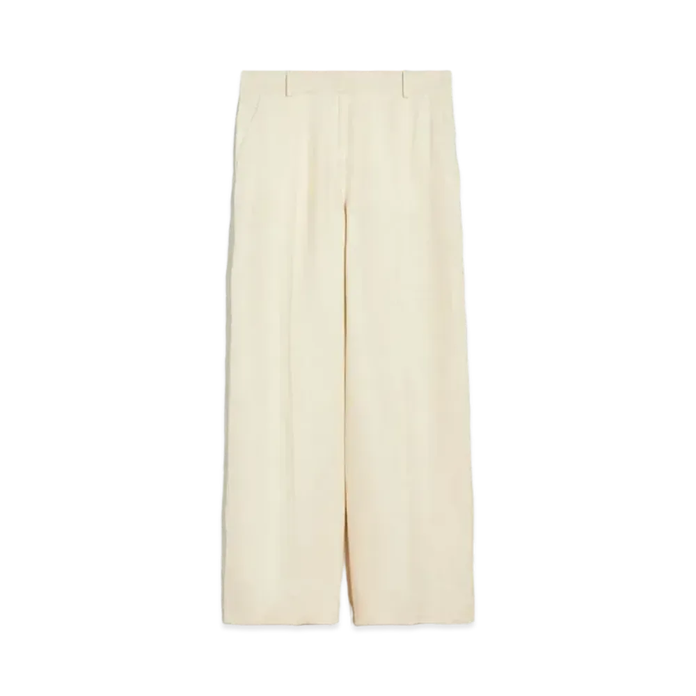 Max Mara Marizia Pure Linen Canvas Pants "Sand"