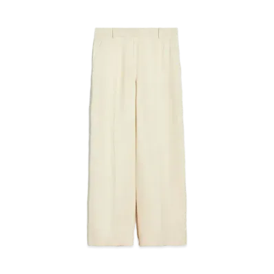 Max Mara Marizia Pure Linen Canvas Pants "Sand"