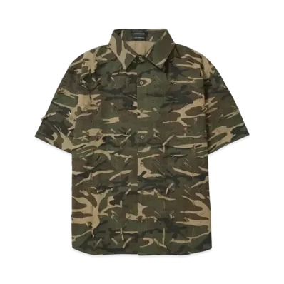 JUNTAE KIM LASER-SLASHED SHIRTS "CAMOUFLAGE"