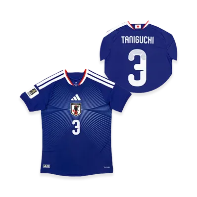 adidas Soccer Japan 2026 Home Authentic Jersey "FIFA World Cup 26 Official Sleeve Badge" #3 Shogo Taniguchi "Japan Blue"