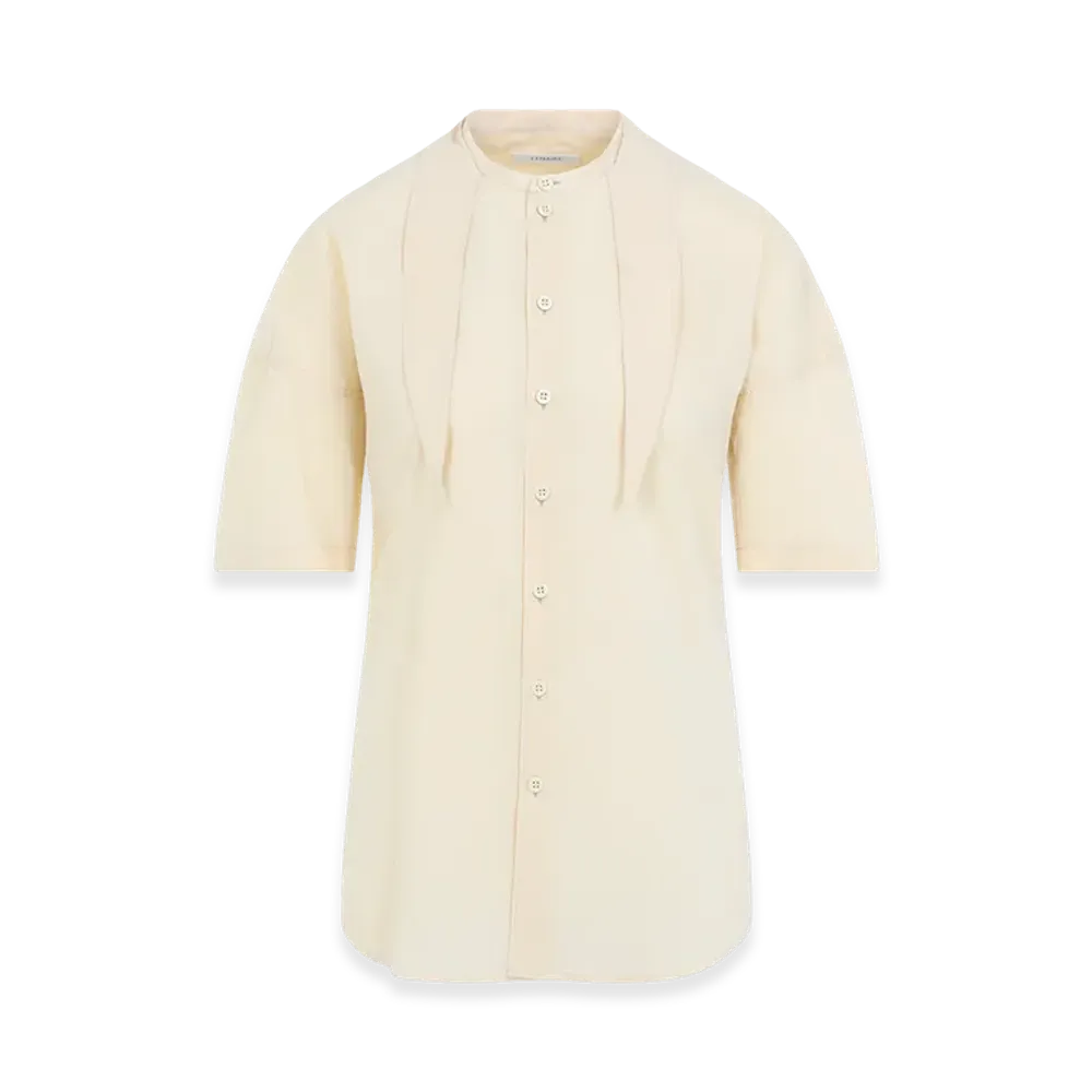 LEMAIRE Women's Short Sleeve Scarf Shirt "Ice Apricot"