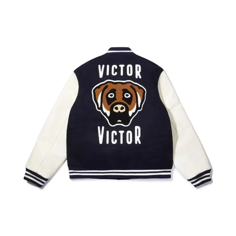 VICTOR VICTOR VARSITY JACKET "Navy"