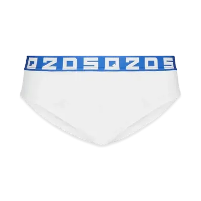 Dsquared2 Slanted Logo Brief "White/Blue"