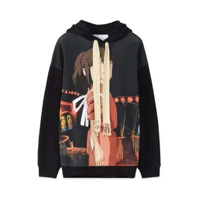 LOEWE x Spirited Away Chihiro Hoodie In Cotton "Black/Multicolor"