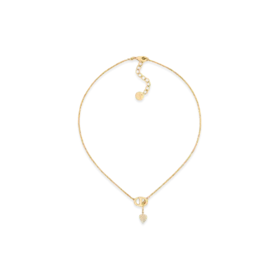 Dior CD Navy Necklace Metal and Crystals "Gold/Silver"