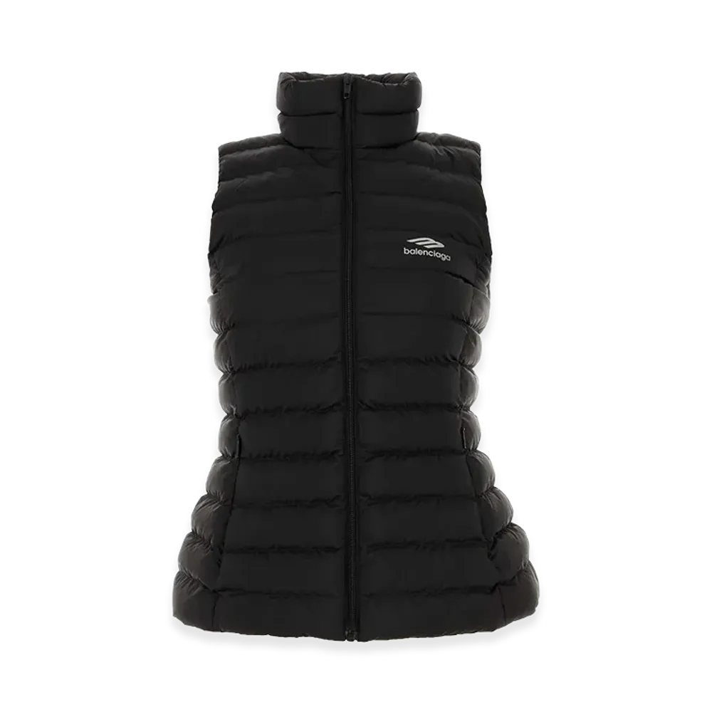 BALENCIAGA Women's Nylon Sleeveless Jacket "Black"