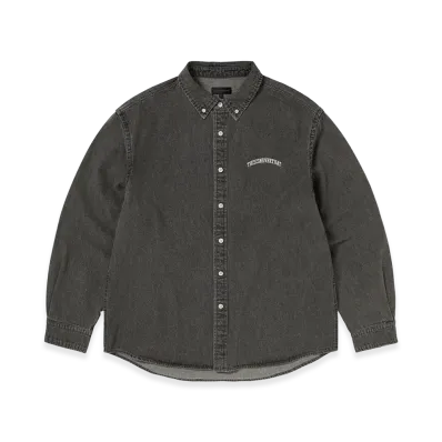 thisisneverthat Washed Denim Shirt "Dark Brown"