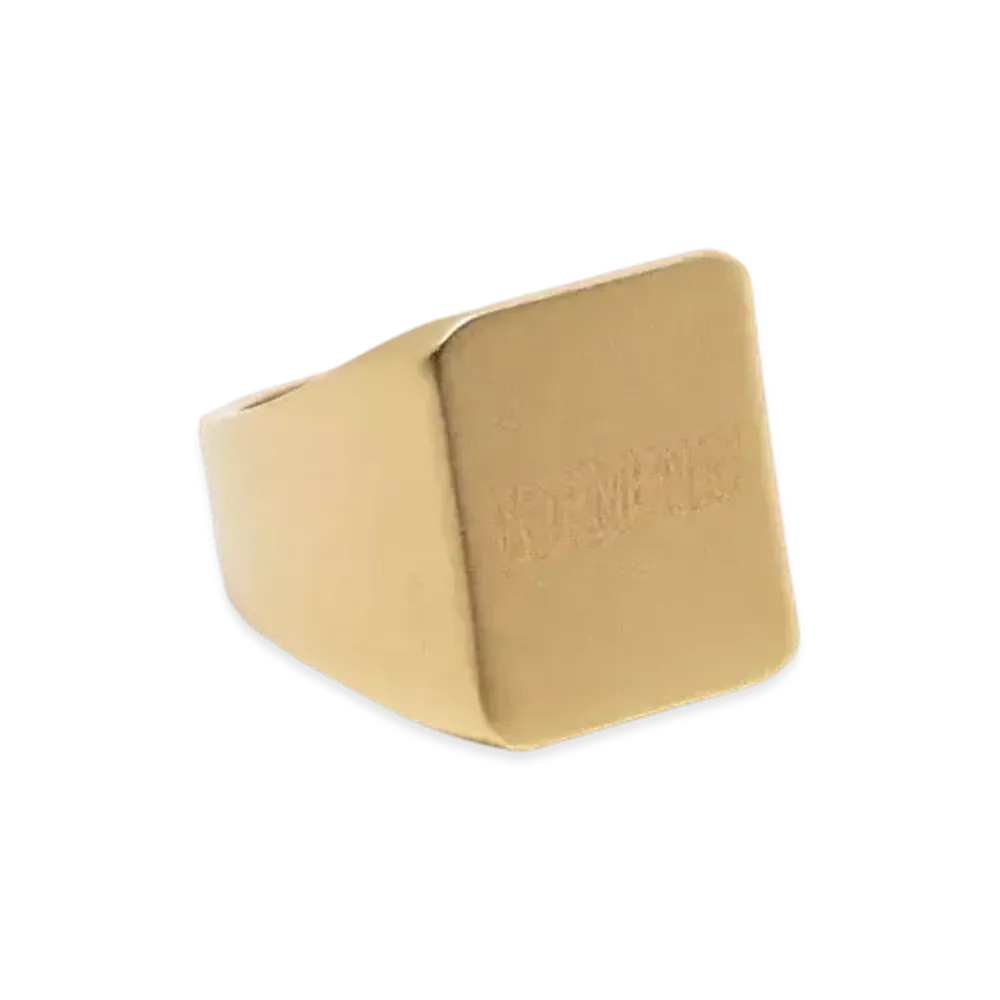 VETEMENTS Angrive Logo Signet Ring "Gold"