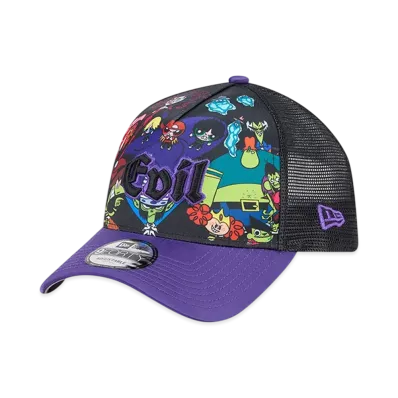 NEW ERA x The Powerpuff Girls 9FORTY A-Frame Trucker Evil "Black/Purple"
