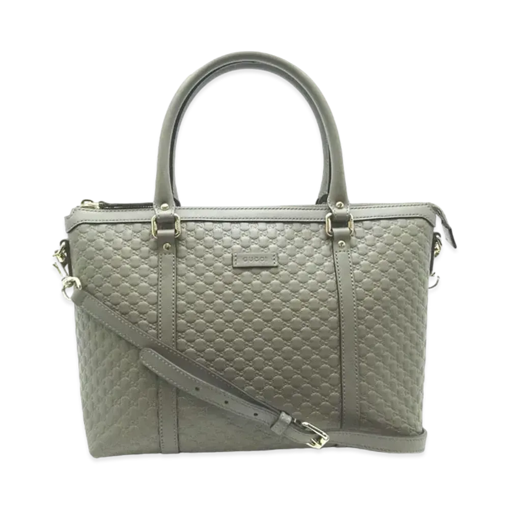 GUCCI Tote Bag Micro Guccisima "Gray"
