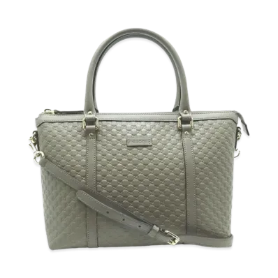 GUCCI Tote Bag Micro Guccisima "Gray"