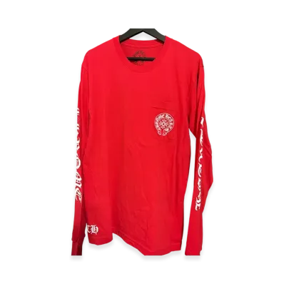 Chrome Hearts Scroll Sleeve Logo L/S T-Shirt "Red"