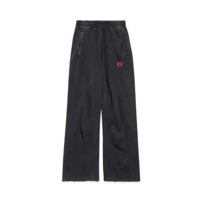 BALENCIAGA Men's Laurel Classic Baggy Sweatpants "Faded Black"