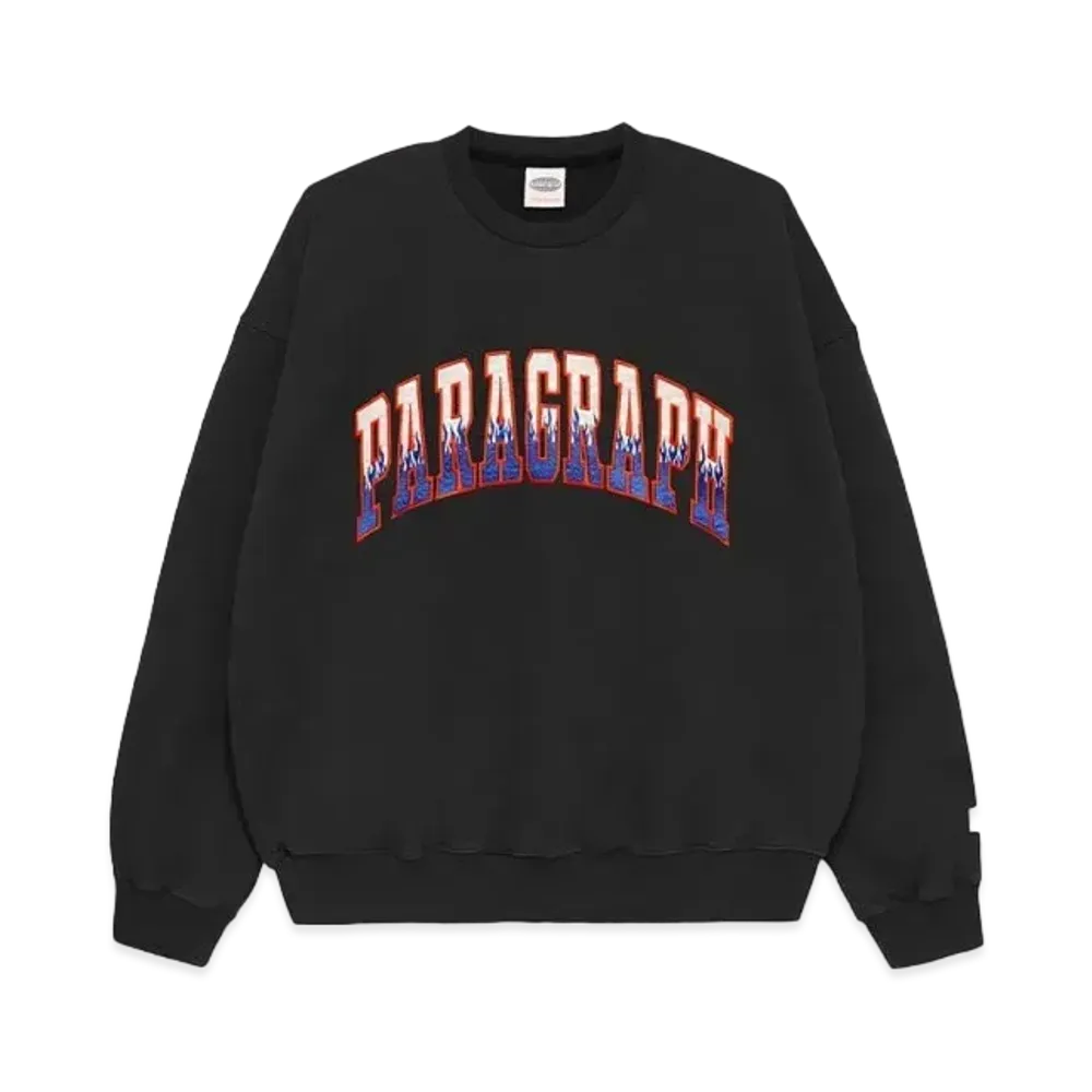 Paragraph Flame Logo Crew "Black"
