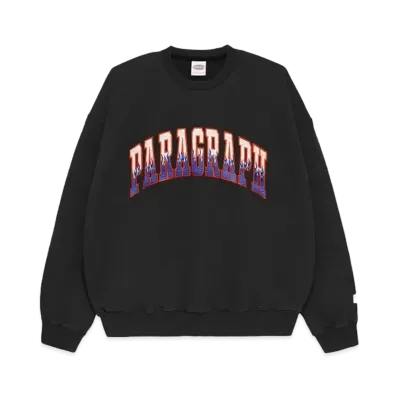Paragraph Flame Logo Crew "Black"