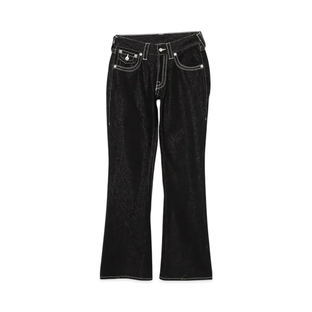 BEAMS FUTURE ARCHIVE Flare Glitter Denim "Black"