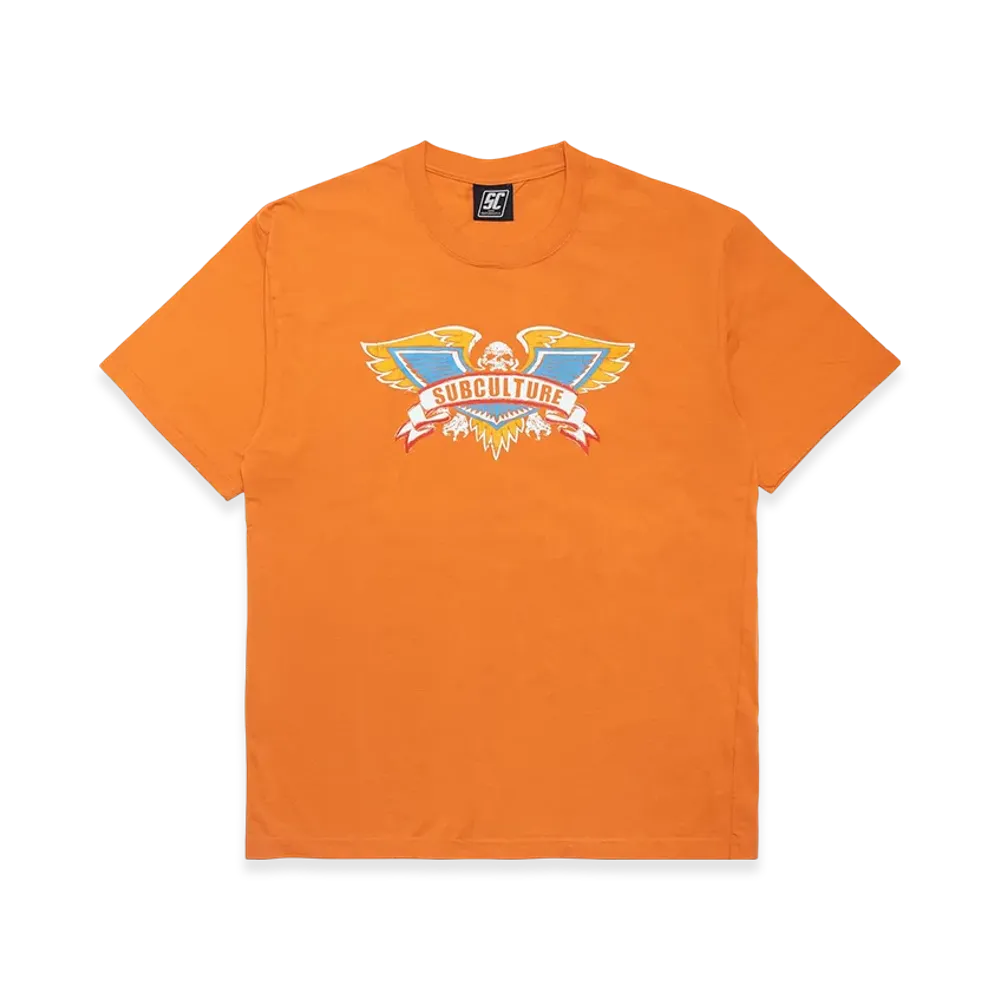 SubCulture Skull Wings T-Shirt "Orange"