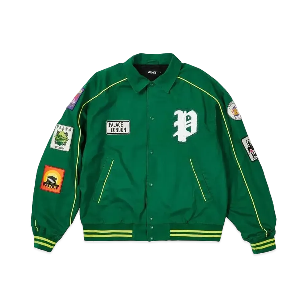 PALACE PATCHES COTTON BOMBER "Kelly Green"