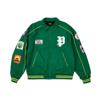 PALACE PATCHES COTTON BOMBER "Kelly Green"