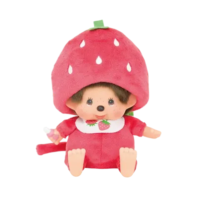 Sekiguchi Monchhichi Strawberry Monchhichi-san S Size Sitting Plush
