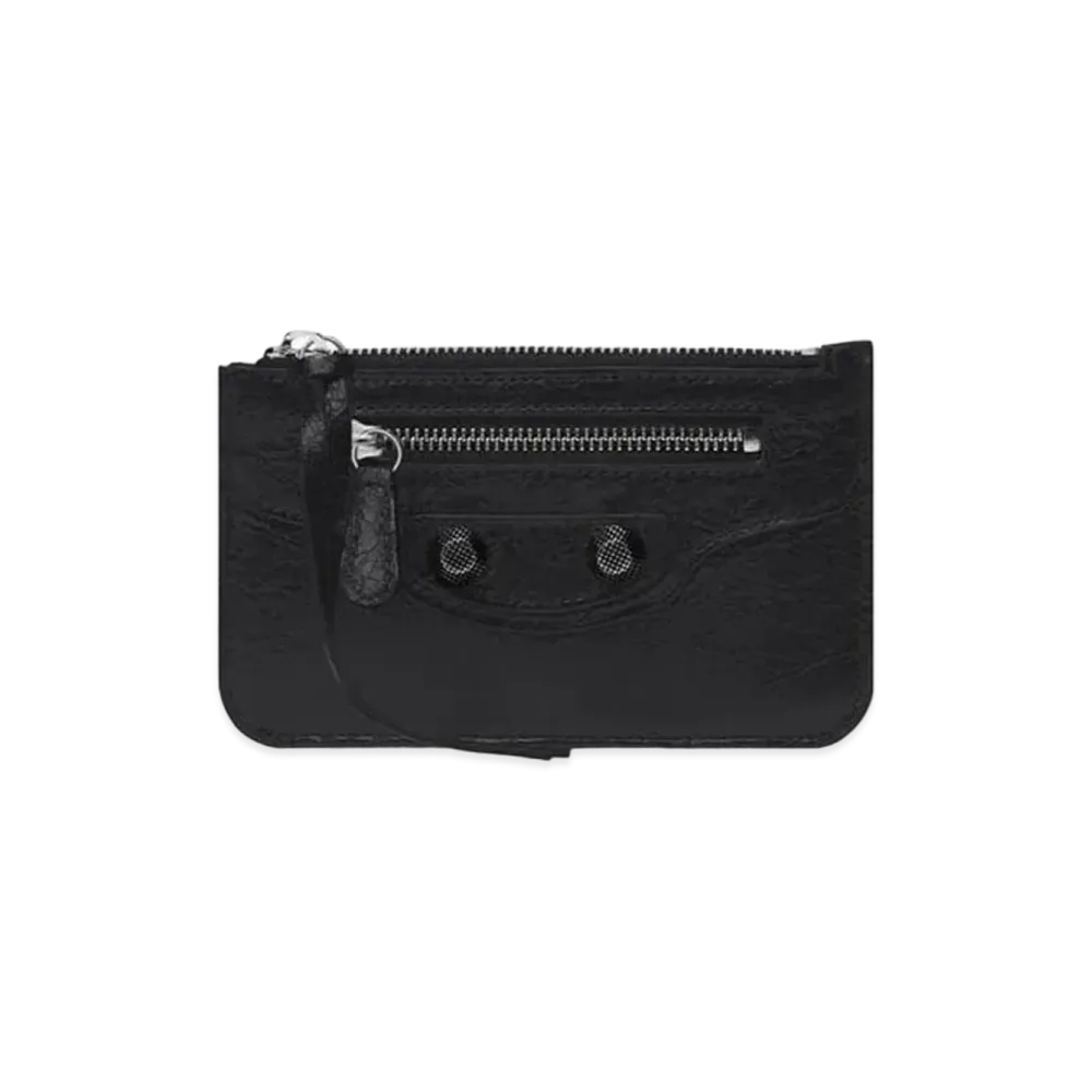 BALENCIAGA Le Cagole Long Coin and Card Holder Arena Lambskin "Black"